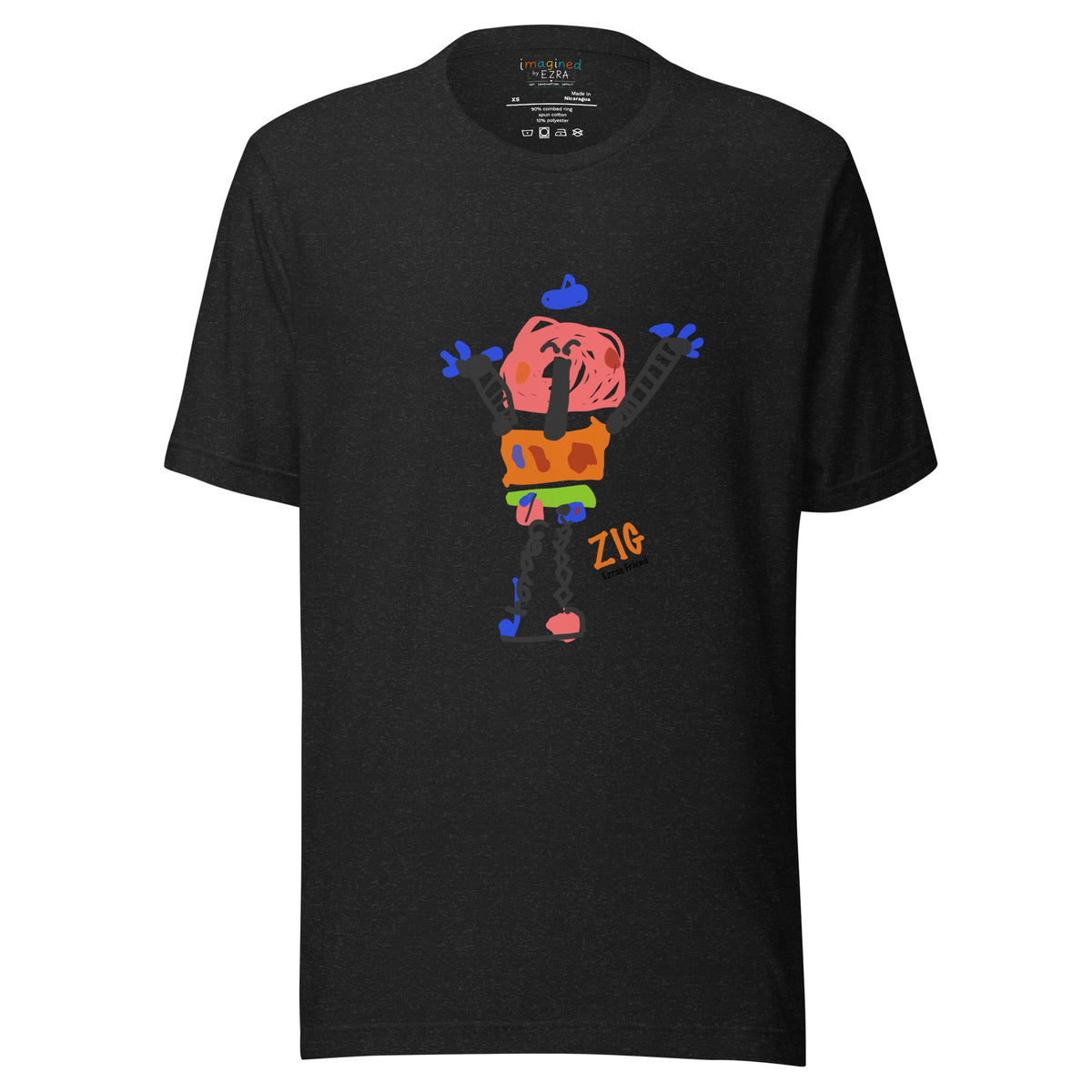 Zig Adult Tee featuring original artwork by Ezra