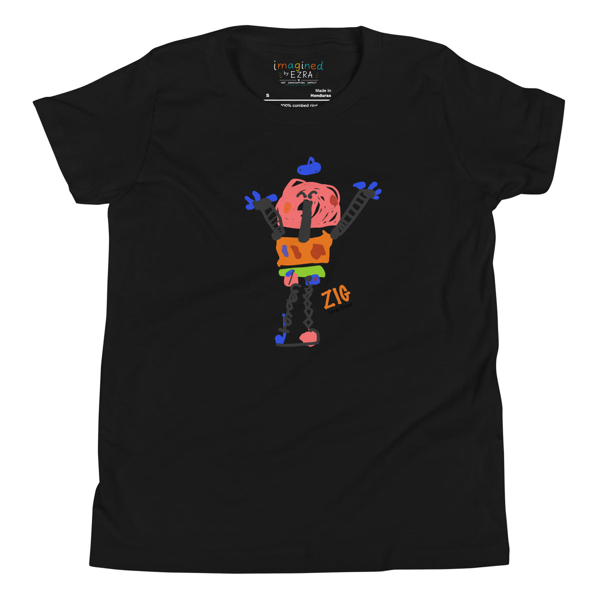 Zig Youth Tee featuring original artwork by Ezra